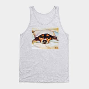 Cute Snuggle Sleeping Chihuahua by Robert Phelps Tank Top